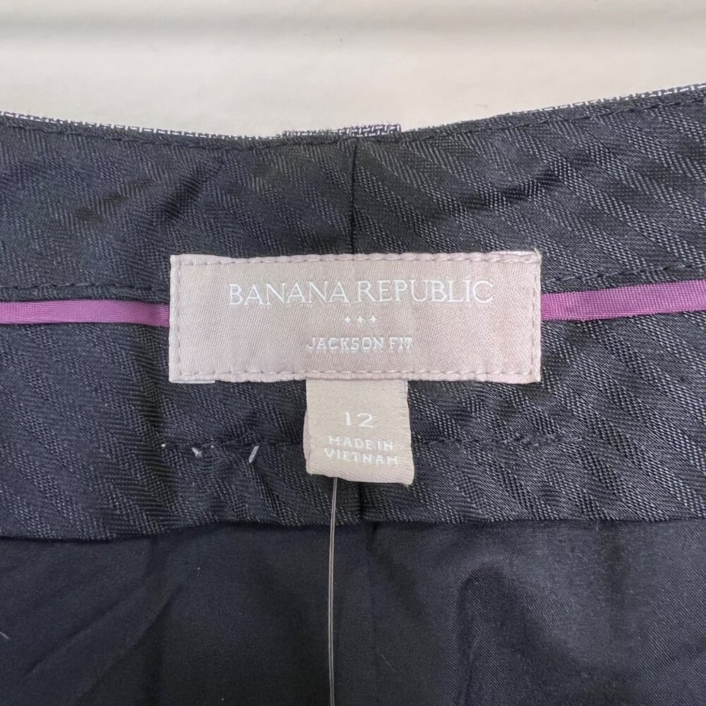 BANANA REPUBLIC Women's Jackson Fit Curvy Gray Trousers Dress Pants Size 12 NEW - Picture 6 of 13
